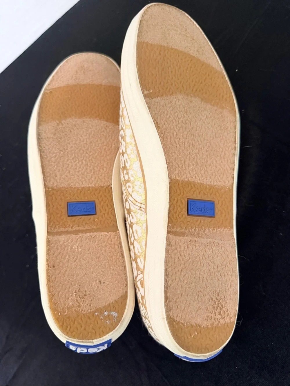 Keds Women's Gold Floral Slip-On Sneakers